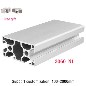 1 бр. 3060N1 Линеен Предлаганите от Алуминиев Профил Екструзия Алуминиев Экструзионный Профил 100-1200 мм Дължина на Европейски Стандарт Анодизиран CNC 3D