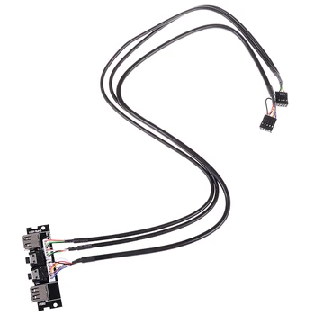 1 бр. аудио кабел PC Корпуса на Печатна Платка на Предния Панел USB 2.0 Аудиопорт Микрофон Кабел кабел за Свързване на дънната платка