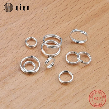 10 бр./опаковане. 5 мм, 6 мм, 8 мм 925 сребро двойни отворени преходни пръстени характеристика на полиграфическото Пръстени За Производство на Ключодържатели и Гривни Бижута
