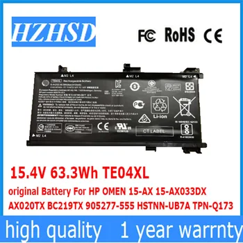 15,4 V 63,3 Wh TE04XL оригинална батерия за HP OMEN 15-AX 15-AX033DX AX020TX BC219TX 905277-555 HSTNN-UB7A TPN-Q173