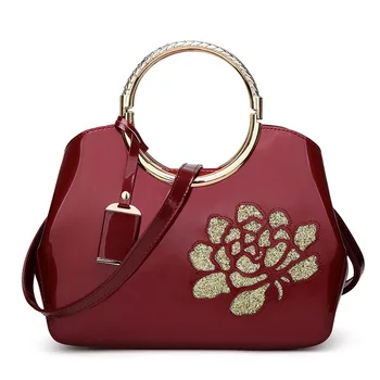 2022 Висококачествена чанта от лачена кожа, чанта през рамо, жените луксозна Куха чанта-месинджър, модни дамски маркови чанти bolsa
