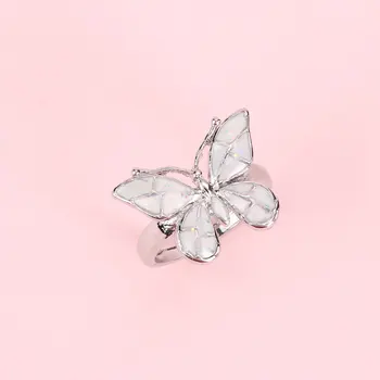 2022 Нова Мода Изкуствен Опал Пеперуда Пръстен Луксозни Модни Бижута Любовник Рокля Чар Аксесоар Запомнящ Се Подарък