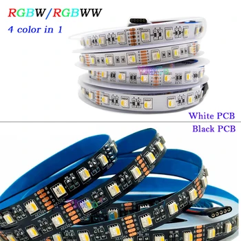 5 М RGBW/RGBWW Led лента 5050 SMD 60 светодиода/m гъвкава светлини 4 цвята в 1 Ламповая лента Водоустойчива IP30/65/IP67 DC12V/24 led панел