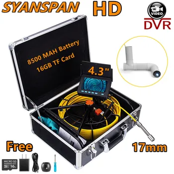 8500mAh Капацитет на Батерията HD DVR Трубопроводная Помещение 16GB Карта SYANSPAN IP68 Промишлена Канализация Канализационната Тръба Инспектиращата Камерата на Ендоскоп