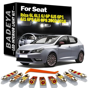 BADEYA Canbus LED Комплект вътрешни Светлини за Seat Ibiza 6L 6L1 6J 6P 6J5 6P1 6J1 6P5 6J8 6P8 2002-2015 2016 Автомобилни Аксесоари