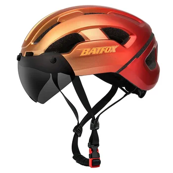 BATFOX Велосипеден Шлем Led Лампа, Акумулаторна батерия Интергравированный Велосипеден Шлем Планински Пътен Велосипеден Шлем Безопасна Спортна Шапка За Мъже