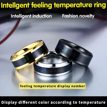 Beier нов магазин от неръждаема Стомана 316L Модерен пръстен за измерване на температурата на фитнес, умно пръстен за измерване на температурата за мъже и жени LLBR-R115R