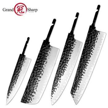 Grandsharp Професионален Японски Нож на главния готвач 3 Слоя AUS-10 От неръждаема Стомана Kiritsuke Nakiri Универсален Нож Празно Острието САМ Billet