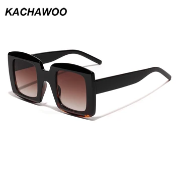 Kachawoo извънгабаритни квадратни дамски слънчеви очила ретро кафяви големи слънчеви очила в бяло рамки женски тенденция очила с uv400 подаръци за нова година