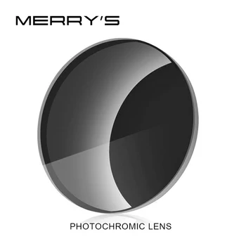 MERRYS Фотохромная Серия 1,56 1,61 1,67 Рецепта CR-39 Смола Асферичните Очила, Лещи за Късогледство Слънчеви Очила Лещи