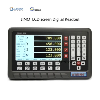 SINO SDS5-4VA Цифров дисплей Метър Ос 4 5 Оси LCD екран Обща Показанията на металообработващи машини с ЦПУ Струг Фреза Мелница EDM Spark