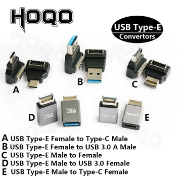 USB 3.1 Заглавието на предния панел USB type e до type c женски мъжки Кабел адаптер 90 градуса c usb към usb, e usb 3.0 A гнездовой конектор