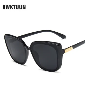 VWKTUUN Котешко Око Слънчеви очила Дамски 2021 Точки Големи Слънчеви Очила Дамски UV400 Шофьорски Очила За шофиране Дамски Слънчеви очила
