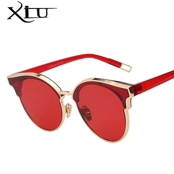 XIU котешко око дамски слънчеви очила ретро реколта дамски слънчеви очила модерен маркови дизайнерски дамски слънчеви очила с високо качество oculos UV400