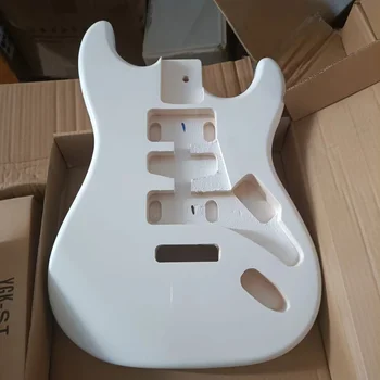 Висококачествен Корпус на Китара ST Гланцов Бял Цвят, за да го получите HSH САМ Custom Strat Guitarra Електрическа Barel Дубликат Част