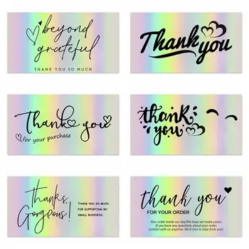 Втулки за опаковане на поздравителни картички Благодарим ви за вашата поръчка, Благодаря ви Прекрасни надписи извън благодарност Ценят картички