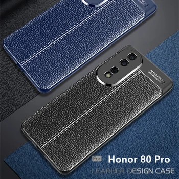 За Честта На 80 Pro Калъф Huawei Honor 80 Pro Capa Нова предна Броня устойчив на удари Нова Делото От Мека TPU Кожа За Седалките Honor 80 Pro