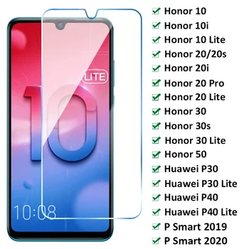 Закалено Стъкло за Huawei P Smart 2019 P30 P40 Lite Защитно Фолио за екрана Honor 10i 20 Pro Honor 30 Lite 20i 20s Стъкло