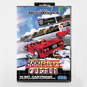 Игрална карта Turbo Outrun 16bit MD за Sega Mega Drive / Genesis с търговците на предавателна