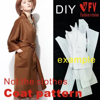 Именитое женски двустранно вълна палто с шарени ежедневна дизайн sense coat 1: 1 фигура разкрой на дрехи BFY-204
