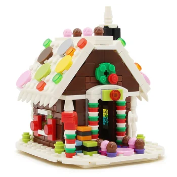 Коледна Серия Конфетный Къща Изграждане на Блокове, Тухли, Забавни и Креативни Играчки За Деца DIY Човечето Снежна Къща Подарък За Нова Година
