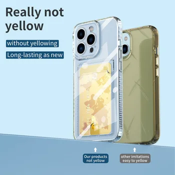 Луксозен Прозрачен Калъф За Мобилен Телефон с Притежателя на Карта за Очите на Учащите За iPhone 13 12 Pro Max Mini XS XR 7 8 Plus Защитен Калъф Делото