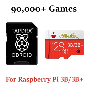 Маркова Новост 128 г RetroPie 90 000 + Игри microSD Карта, за Raspberry Pi 2, 3 и 3Б + Станция на Емулация