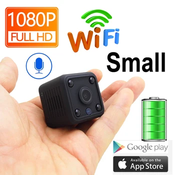 Мини Wi-Fi Ip Камера 1080 P Батерия IPCam Видеонаблюдение Безжичен Лека Нощ Домашен Монитор Camaras De Seguridad Inalambricas Para El Hogar