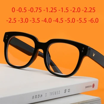 Нови Квадратни Очила за късогледство Мъжки/Женски Оптични Очила по рецепта на 0 -0,5 -0,75 -1,0 -1,5 -2,0 -2,5 -6,0