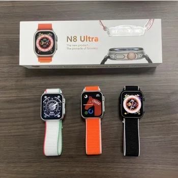 Нови Умен Часовник Smart Watch N8 ултра тънък Мъжки NFC е Безжична Зареждане Предизвикателство Bluetooth IP68 Най-новото приложение IWO WearFit Pro 2,01 Инча