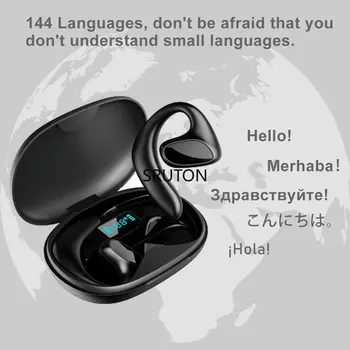 Преносим Преводач 80 Езици Слушалки Безжични бизнес Bluetooth слушалки Автономен Преводач Слушалки Сървър Превод