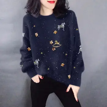Пуловер Sensation, женски новият есенно-зимния корейски пуловер, пуловер