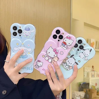 Триизмерен калъф за телефон love Hello Kitty Yugui с шарени кучета от картун за iPhone 13 12 mini 11 Pro X XR XS MAX 7 8 6 Plus