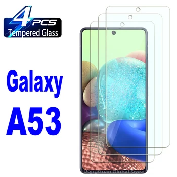 4 бр. Закалено Стъкло За Samsung Galaxy а a53 5G A52 A52S A51 S20FE S21FE A22 A32 5G Защитно Стъкло фолио за екрана